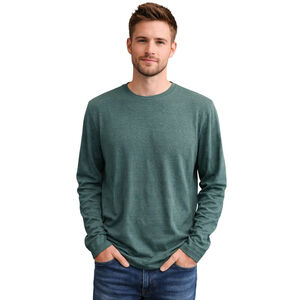 PX Clothing Mens Devin Long Sleeve Performance Blue Top Large